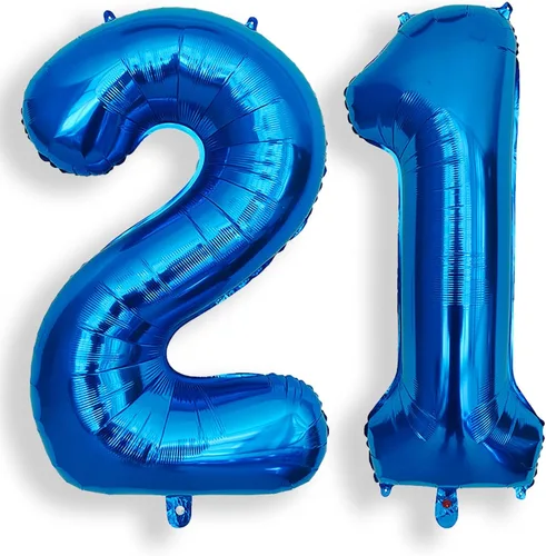Vista 60 de AULE Globo azul de 40 pulgadas 0 con números grandes de cumpleaños del 0 al 9