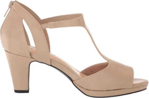 Vista 6 de Easy Street Sandalias Flash con correa en T para mujer, color beige