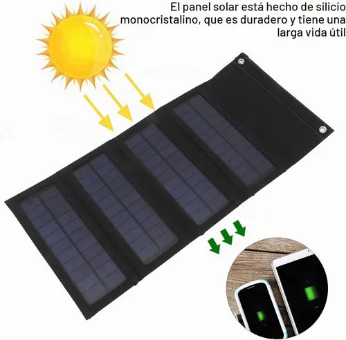 Vista 5 de Kit de panel solar, panel solar portátil, eficiencia de salida de 40 W, alta eficiencia de conversión, panel solar plegable, paneles solares