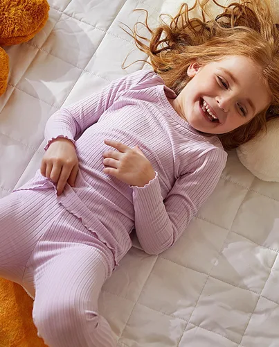 Vista 7 de babee Reshinee Baby Girls Pajamas Sets 2-8Y Toddler Kids Soft Comfy Modal Tencel Long-Sleeve Snug fit Sleepwear pjs