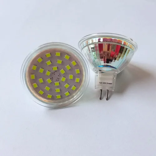 Vista 6 de 12V bajo voltaje MR16 GU5.3 Base LED 4W Bombilla verde equivalente a 20W 35W Luz halógena para iluminación de pista de inundación de paisaje al aire