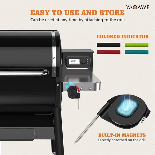 Vista 3 de 2 paquetes de sondas de temperatura para carne de repuesto para Weber iGrill Pro, compatibles con parrillas de gas Genesis, Spirit y parrillas