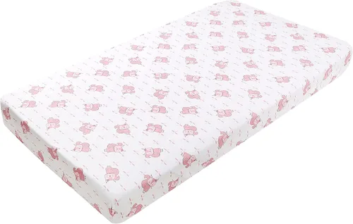 Vista 7 de Brandream Juego de ropa de cama para guardería para niñas, color rosa, diseño floral, edredón de 3 piezas, sábana bajera, falda de cuna, ardilla
