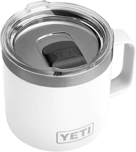 Vista 23 de YETI Rambler - Taza de 14 oz con aislamiento al vacío, de acero inoxidable con tapa MagSlider, color inoxidable Rosa (Bimini Pink)