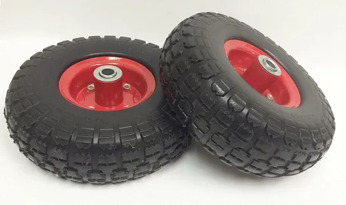 Vista 2 de 2 ruedas sólidas 10 pulgadas que no se desinflan para carrito transportador, 27019