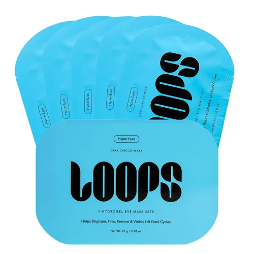 Vista 6 de LOOPS Bright Eyes Trio - Mascarillas hidratantes para ojos, paquete de 3, hiperojos, reinicio semanal, nube de rocío, hidrata, rejuvenece y restaura