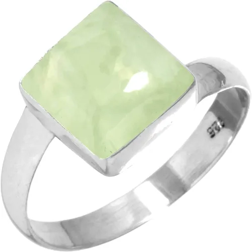 Vista 21 de Boho - Anillo de plata de ley 925 hecha a mano con piedras preciosas naturales, lapislázuli, granate, turquesa y cuadrado Ámbar
