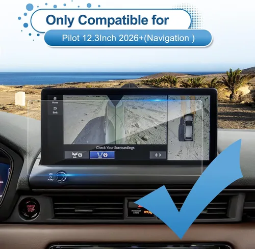Vista 2 de Protector de pantalla Pilot 2026 para Honda Pilot (Sport/EX-L/Touring/TrailSport/Elite/Black Edition) 12.3 pulgadas Touchsreen, vidrio templado 9H