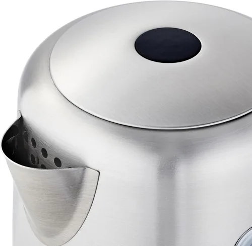 Vista 5 de Amazon Basics Hervidor eléctrico de acero inoxidable para té y café, sin BPA, de ebullición rápida, apagado automático, 1 litro, 1500 W, negro