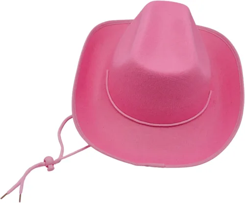 Vista 2 de 4E's Novelty Sombrero de vaquero para mujeres y hombres, sombrero de vaquera de fieltro para adultos, accesorios de vestir para fiesta occidental