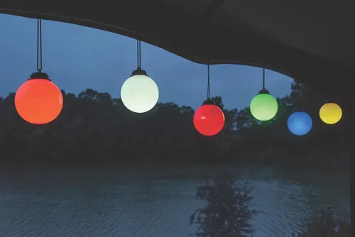 Vista 7 de Xodus - Luz de globo de verano con pilas, temporizador automático, color azul