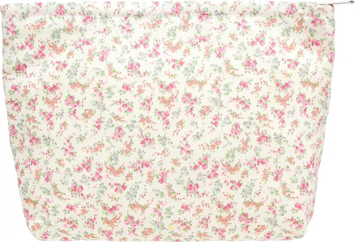 Vista 52 de Pazimiik Bolsa de maquillaje floral, grande, de algodón, con cremallera para bolsa de viaje, organizador de maquillaje de lona para mujeres