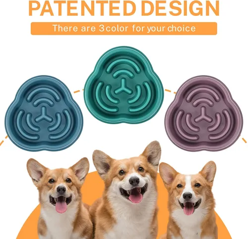 Vista 6 de Cuencos de alimentación lenta para perros pequeños y medianos, cuenco de alimentación de rompecabezas con cuña antideslizante para cachorros, no 2