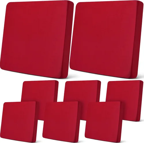 Vista 17 de Newwiee Funda de cojín, para cojín de asiento de sofá o sillón, 8 unidades, elástica, para sofá, muebles de patio y exteriores, de repuesto, suave