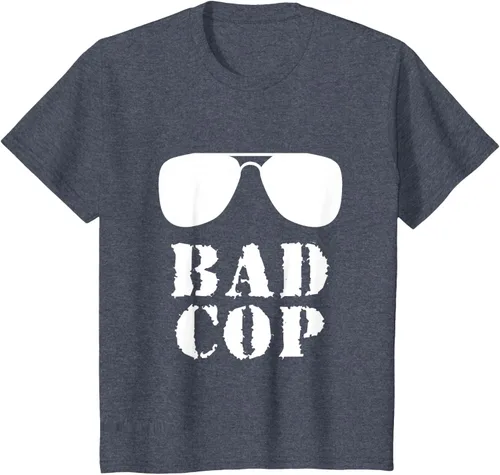Vista 61 de Bad Cop Funny Police - Camiseta a juego para padre e hijo, Negro, S
