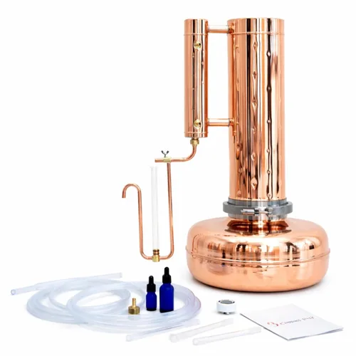 Vista 14 de Kit de destilador de aceites esenciales para la fabricación y extracción de aceite de destilación al vapor, equipo de destilación para el hogar