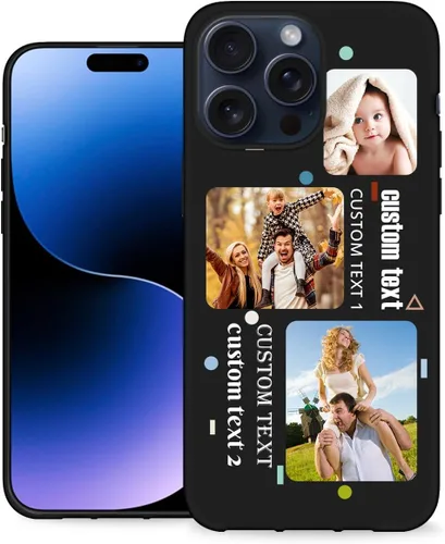 Vista 22 de Funda de teléfono personalizada para Apple iPhone 16, 15, 14, 13, 12, 11 Pro Max Plus Mini XR X XS 8 7+ SE 2022 2020 con imagen, logotipo, texto 01