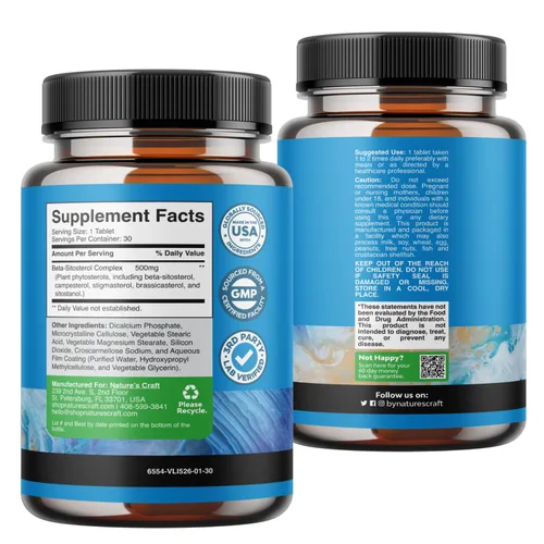 Vista 8 de Esteroles vegetales y estanoles beta sitosterol para hombres suplementos