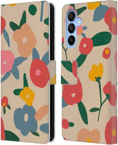 Vista 222 de Head Case Designs Officially Licensed Ninola Ditsy Flowers Yellow Nature Bold Leather Wallet Case Compatible with Samsung Galaxy A07 4G