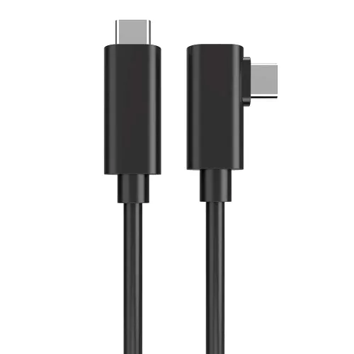 Vista 2 de Easy Hood Cable USB C a USB C compatible con auriculares Oculus QuestQuest 2Oculus Link VR, ángulo recto tipo C de transferencia de datos de alta