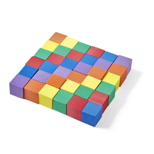 Vista 5 de ETA hand2mind ManipuLite paquete de 100 cubos de espuma de colores de 1 pulgada