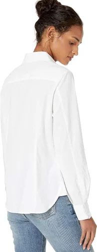 Vista 4 de Tommy Hilfiger Women's Solid Button Collared Shirt with Adjustable Sleeves