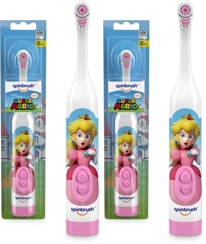 Vista 9 de Cepillo de dientes eléctrico Spinbrush para niños Princesa Peach, con batería y cerdas suaves