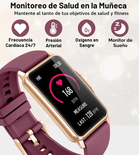 Vista 4 de Smart Watch Health Fitness Tracker with 24/7 Heart Rate, Blood Oxygen Blood Pressure Sleep Monitor, 115 Sports Modes, Step Calorie Counter Pedometer