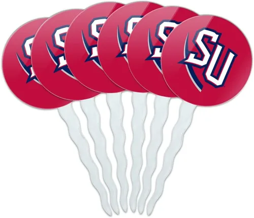 Vista 71 de Abilene Christian - Juego de 6 palillos para cupcakes con logotipo secundario