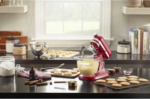 Vista 2 de KitchenAid Cuenco de vidrio con cabezal inclinable de 3.5 cuartos - KSM35GB