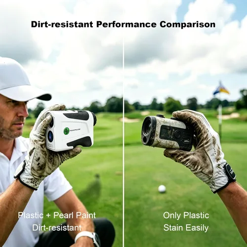 Vista 5 de PEAKPULSE 1200 1700 Yds Golf Rangefinder Easy to Clean Slope Magnet Rechargeable 6X Magnification Distance Range Finders Flag Pin Locked Vibration
