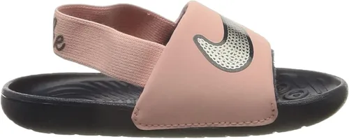 Vista 6 de Nike Kawa Slide - Zapatos para niñas, NegroNegroRosa Vivo