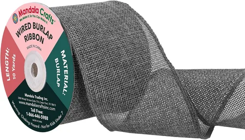 Vista 66 de Mandala Crafts Cinta de arpillera negra de 1.5 pulgadas de ancho para manualidades, rollo de 20 yardas de cinta rústica de arpillera para coronas