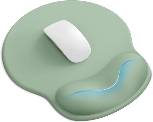 Vista 11 de Alfombrilla de mouse con reposamuñecas, ergonómicas para escritorio, alfombrilla de mouse antideslizante para oficina con soporte de muñeca de gel