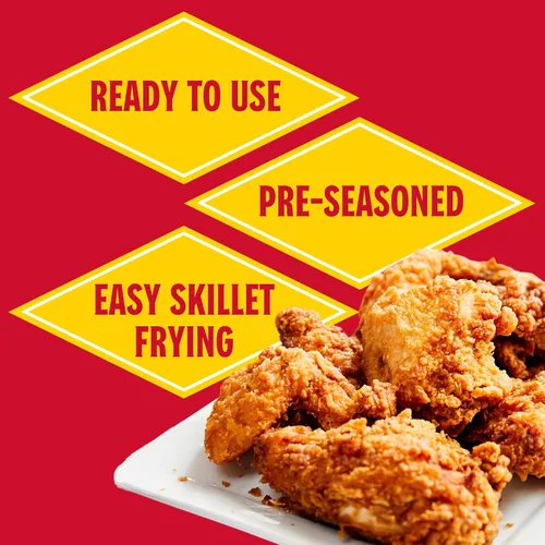 Vista 5 de Louisiana Fish Fry - Mezcla de masa para patatas fritas de pollo sazonado, 9 onzas (paquete de 2), mezcla crujiente de masa sureña para pollo frito