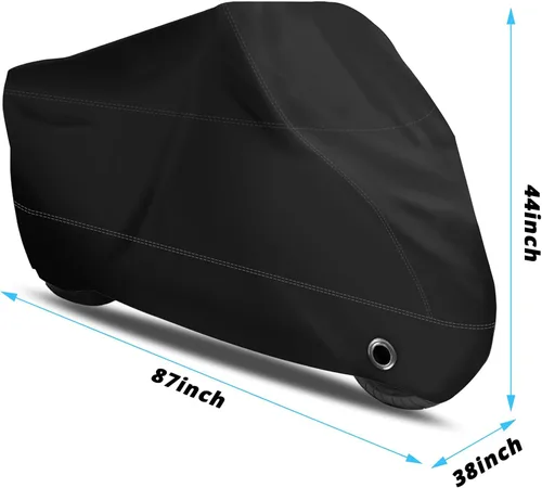Vista 5 de XYZCTEM Funda para motocicleta – Bolsa de almacenamiento impermeable para exteriores, hecha de material Oxford, se adapta a todos los motores
