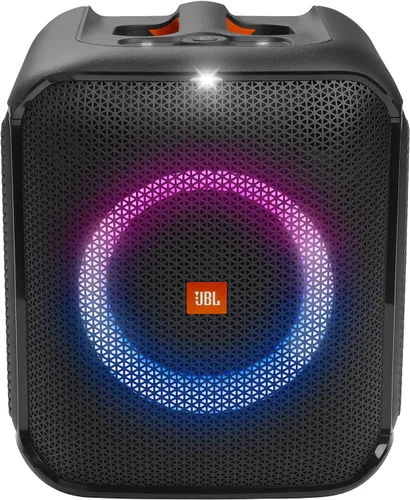 Vista 5 de JBL Partybox Encore Essential: sonido de 100 W, espectáculo de luz dinámico integrado y diseño a prueba de salpicaduras, color negro