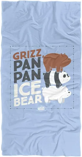 Vista 10 de LOGOVISION We Bare Bears Bear Stack - Toalla de playa con licencia oficial de 30 x 60 pulgadas Pila de osos