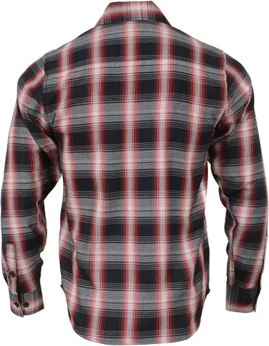 Vista 2 de Milwaukee Leather MNG11659 Men's Black and White with Red Long Sleeve Cotton Flannel Shirt