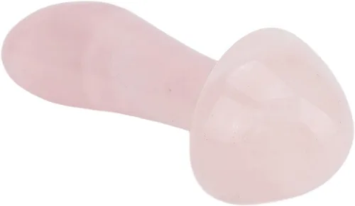 Vista 4 de Masajeador en forma de hongo, práctico y versátil, relajante, piedras de masaje Gua Sha, profesional para mujeres, para espalda, cuarzo rosa