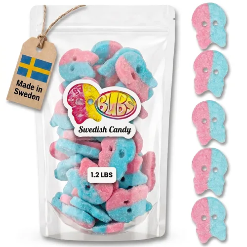 Vista 11 de Caramelos suecos, caramelos de gomitas, mezcla de dulces variados, dulces Bubs (0.5 libras, plátano toffee ovalado)