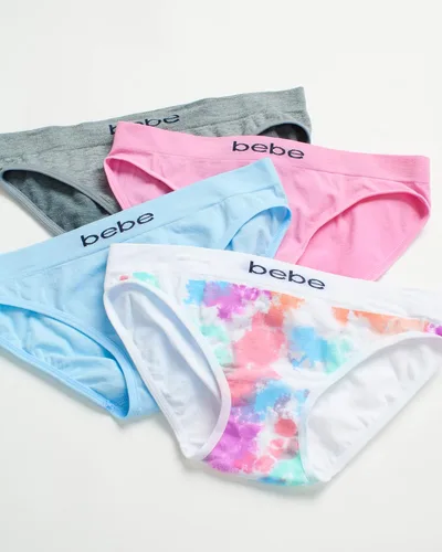 Vista 3 de bebe Ropa interior para niña, paquete de 8 bragas de bikini de microfibra sin costuras (S-L)