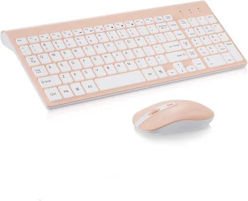 Vista 9 de Cimetech - Juego de teclado y mouse inalámbricos compacto de tamaño completo 2.4G, diseño ultradelgado y elegante para Windows, computadora