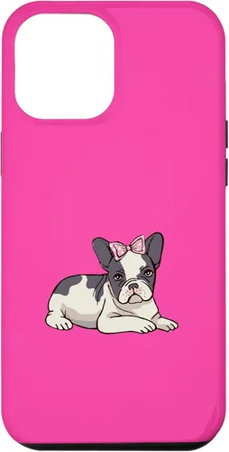 Vista 6 de iPhone 15 Francés Bulldog Francés Perro Cachorro Lindo Arco Mascota Cachorros Amor Caso