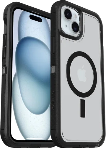 Vista 5 de OtterBox Funda para iPhone 15 Plus y iPhone 14 Plus Defender Series XT, color negro, sin pantalla, resistente, se ajusta a MagSafe, accesorio