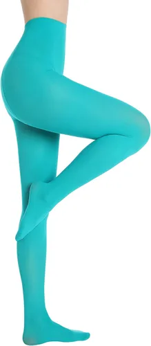 Vista 4 de CozyWow Medias de cintura alta para mujer, medias semiopacas de color liso, suaves y cómodas