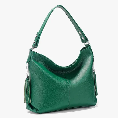 Vista 20 de Moda suave cuero genuino borla mujer bolso señoras hombro mensajero hobo bolso