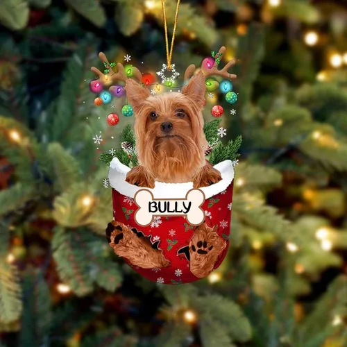Vista 104 de IZI POD Affenpinscher Adorno de Navidad personalizado para perro, adorno de bolsillo de nieve para perro para árbol de Navidad, adorno acrílico