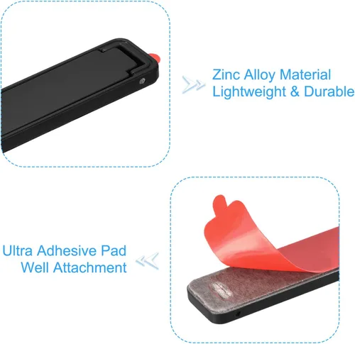 Vista 4 de uxcell Soportes ultrafinos para teléfono, paquete de 2 soportes de escritorio horizontales y verticales, para pegar en el soporte portátil