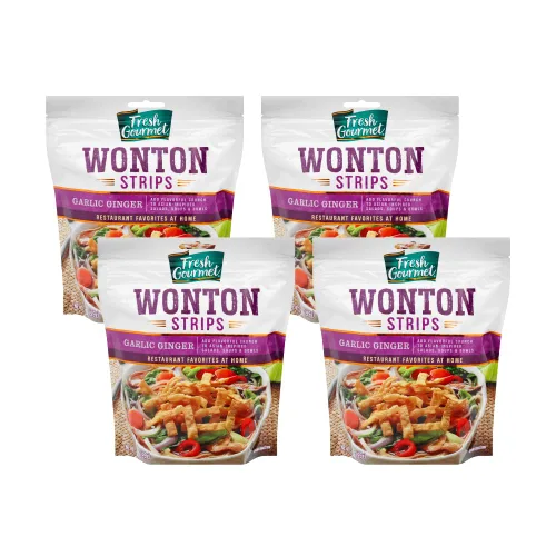 Vista 8 de Fresh Gourmet, Wonton Strip, jengibre ajo, 3.5 onzas